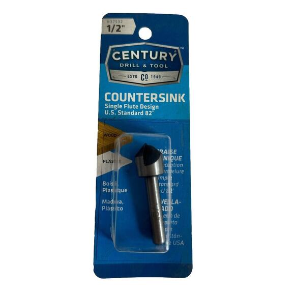 CENTURY DRILL & TOOL CO., INC Other - CENTURY DRILL & TOOL 1/2" Countersink Single Flute Plastic Wood 37532